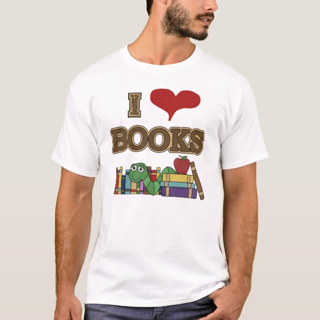 I Liebe-Bücher T-Shirt (Vorderseite)