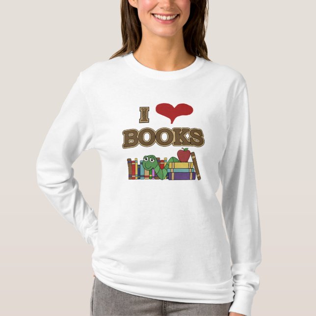 I Liebe-Bücher T-Shirt (Vorderseite)