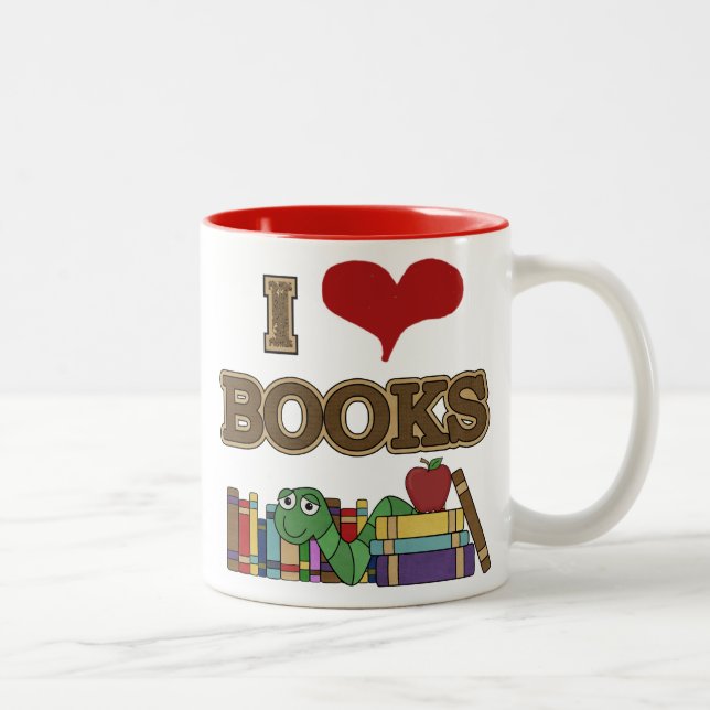 I Liebe-Bücher Zweifarbige Tasse (Rechts)