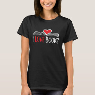 I Liebe bucht Valentinstag Buch lesen T-Shirt