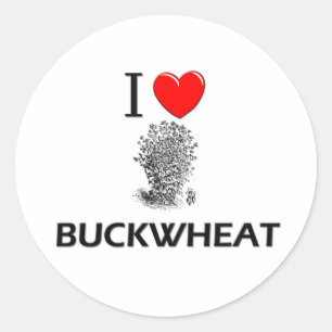 I Liebe Buckweizen Runder Aufkleber