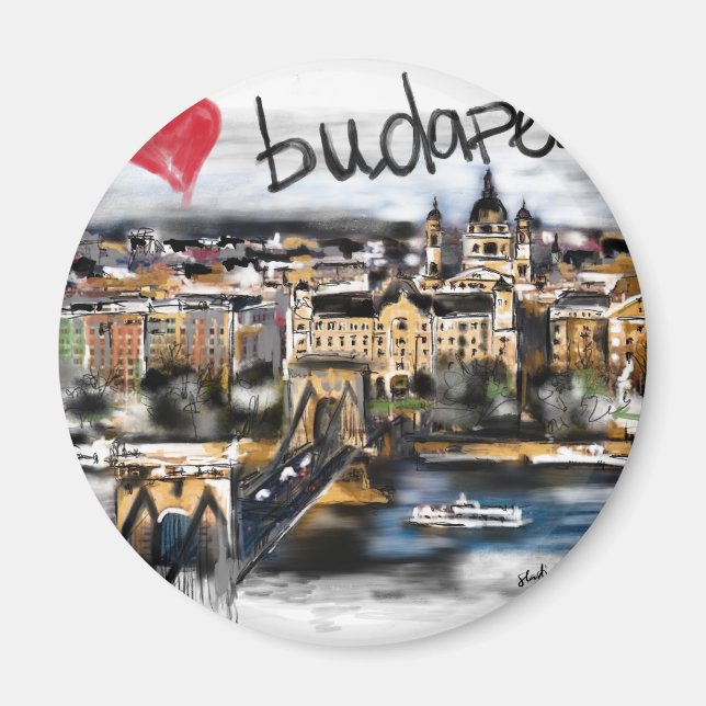 I Liebe Budapest Magnet (Vorne)