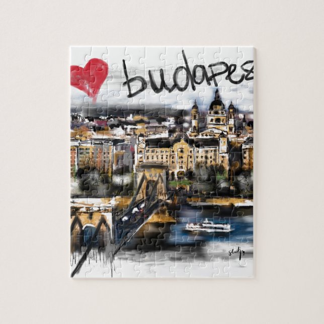 I Liebe Budapest Puzzle (Vertikal)