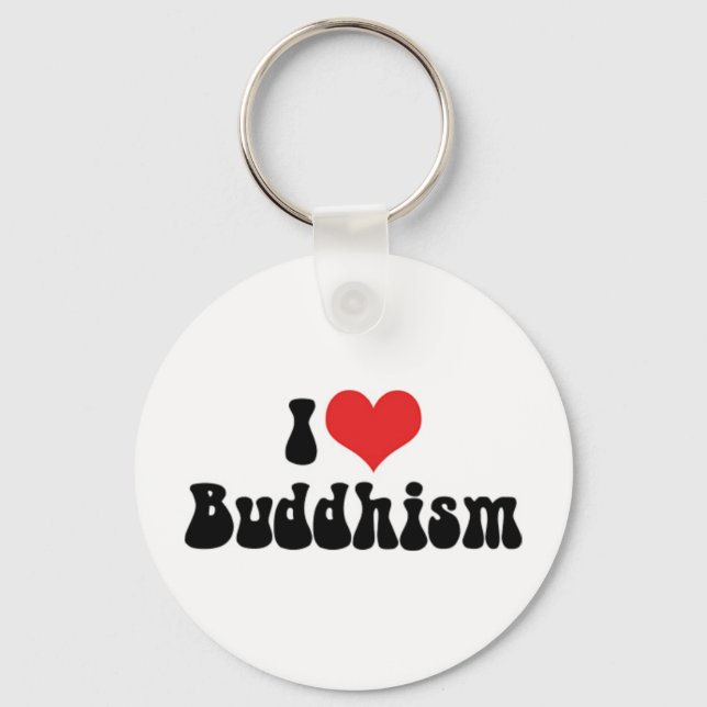 I Liebe Buddhismus Schlüsselanhänger (Vorderseite)