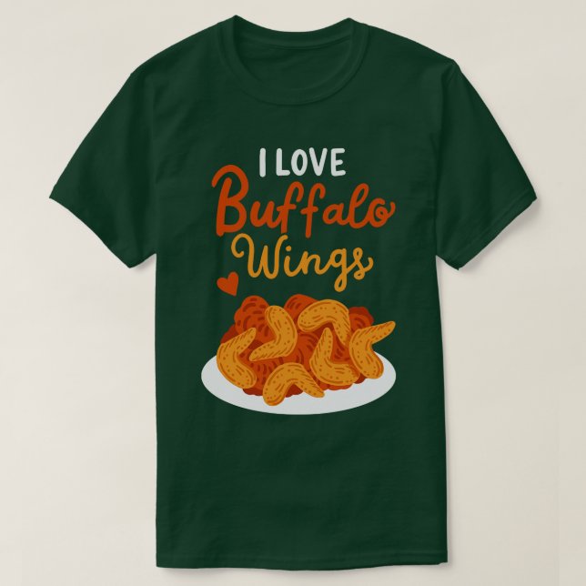 I Liebe Buffalo Wings T-Shirt (Design vorne)
