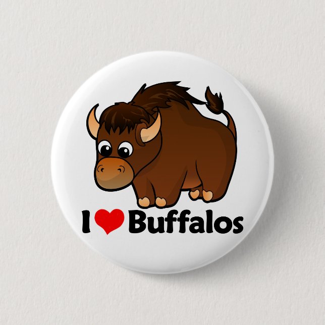 I Liebe-Büffel Button (Vorderseite)