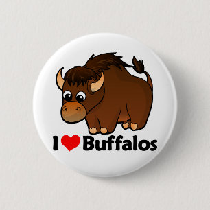 I Liebe-Büffel Button