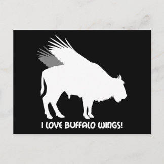 I Liebe Büffelflügel Postkarte
