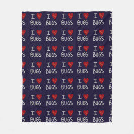 I Liebe Bugdecke Fleecedecke
