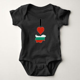 I Liebe Bulgaria Vertikal I Heart Country Flag Kar Baby Strampler