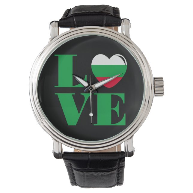 I Liebe Bulgarien Armbanduhr (Vorderseite)