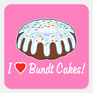 I Liebe Bundt Cake Aufkleber