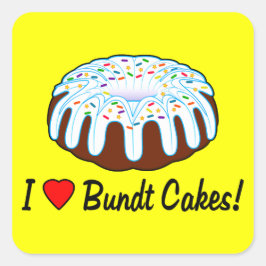 I Liebe Bundt Cake Aufkleber