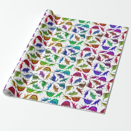 I Liebe-buntes Dinosaurier-Verpackungs-Papier Geschenkpapier