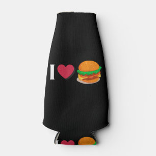 I Liebe Burger Cheeseburger ungesunde Ernährung Flaschenkühler