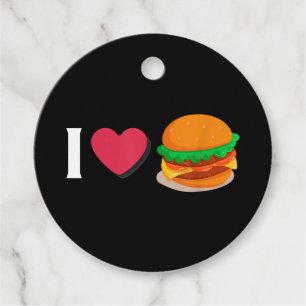 I Liebe Burger Cheeseburger ungesunde Ernährung Geschenkanhänger