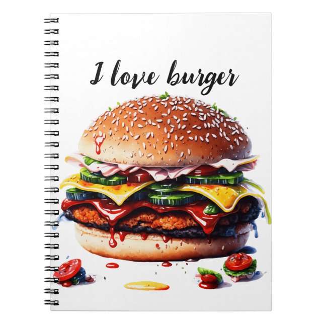 I Liebe Burger Notizblock (Vorderseite)