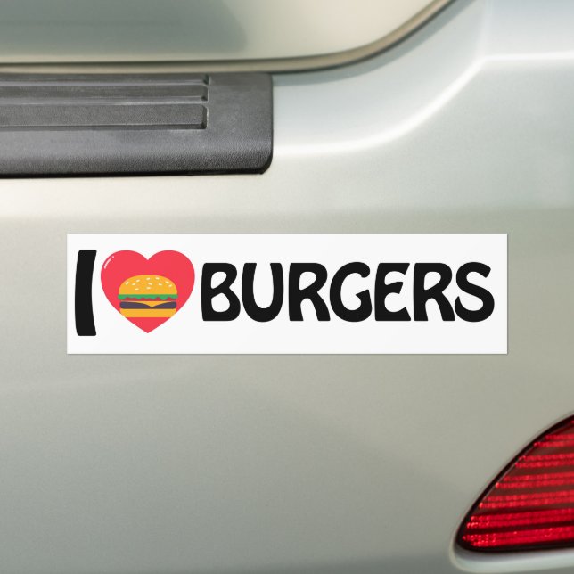 I Liebe Burgers Autoaufkleber (Auf Auto)