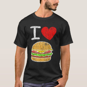 I Liebe Burgers Funny Hamburger Cheeseburger Graph T-Shirt