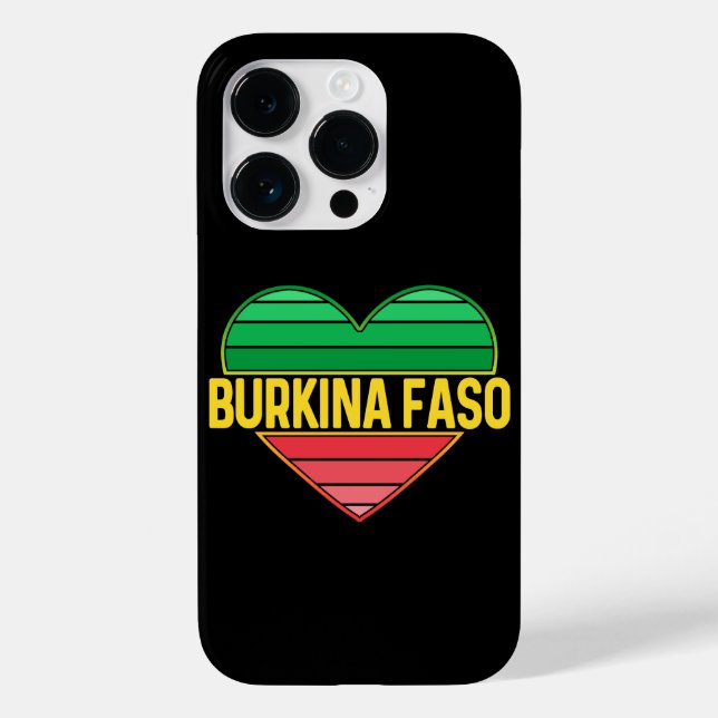 I Liebe Burkina Faso, Herz Burkinabè Case-Mate iPhone Hülle (Rückseite)