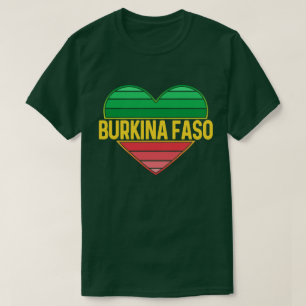 I Liebe Burkina Faso, Herz Burkinabè T-Shirt