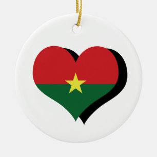 I Liebe Burkina Faso Keramik Ornament