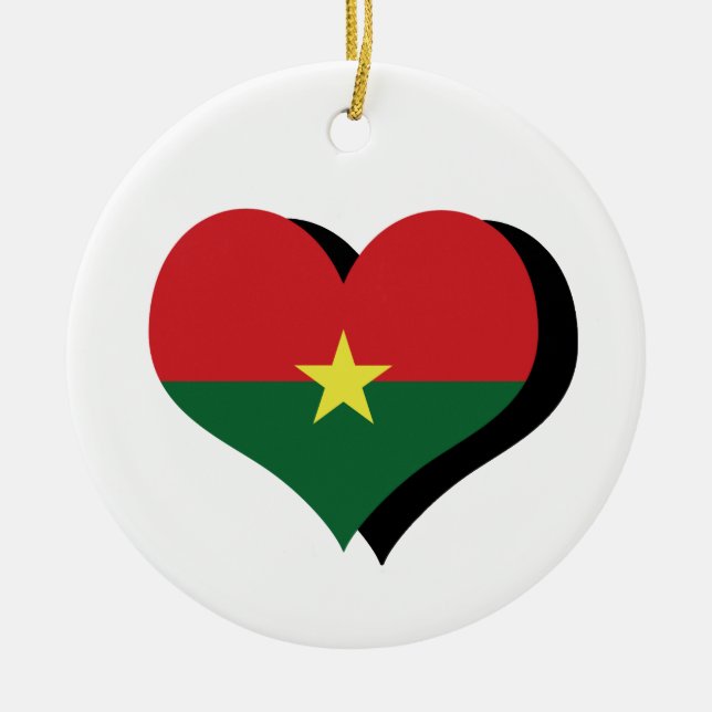 I Liebe Burkina Faso Keramik Ornament (Vorne)