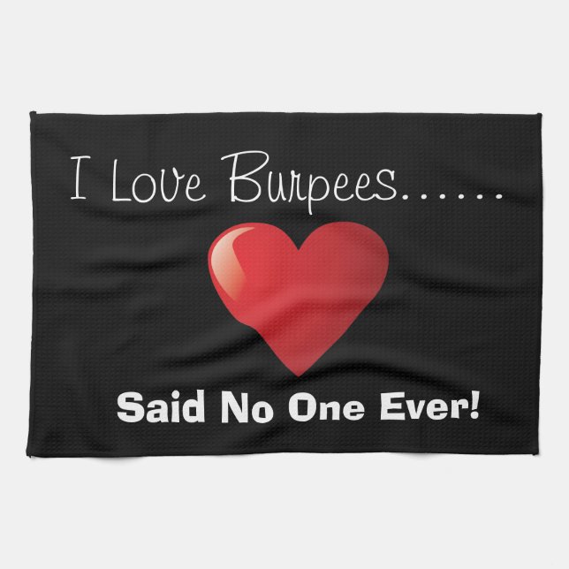 I Liebe Burpees Turnhallen-Tuch Handtuch (Horizontal)