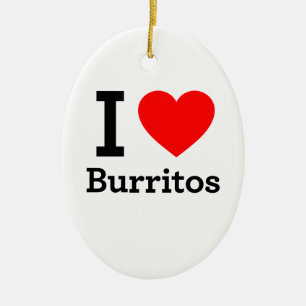 I Liebe Burritos Keramik Ornament
