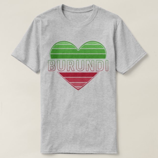 I Liebe Burundi, Burundisches Herz T-Shirt (Design vorne)