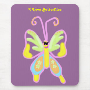 I Liebe Butterflies Mousepad