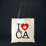 I LIEBE CA | I Liebe Kanada Personalisiert Totbeut Tragetasche<br><div class="desc">Lass jedem wissen,  wie viel Sie Kanada mit dieser individuell anpassbaren "I Liebe CA" Tote-Tasche mit Retro-Typografie und Herz-Akzent Ahorn. Der perfekte Weg,  um Ihren Stolz und Ihre Liebe für Kanada zu zeigen. Personalisieren Sie diese,  indem Sie Ihren Namen hinzufügen. Weitere Städte und Provinzen sind verfügbar.</div>