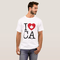 I LIEBE CA | I Liebe Kanada T - Shirt für Männer