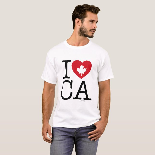 I LIEBE CA | I Liebe Kanada T - Shirt für Männer (Vorne ganz)