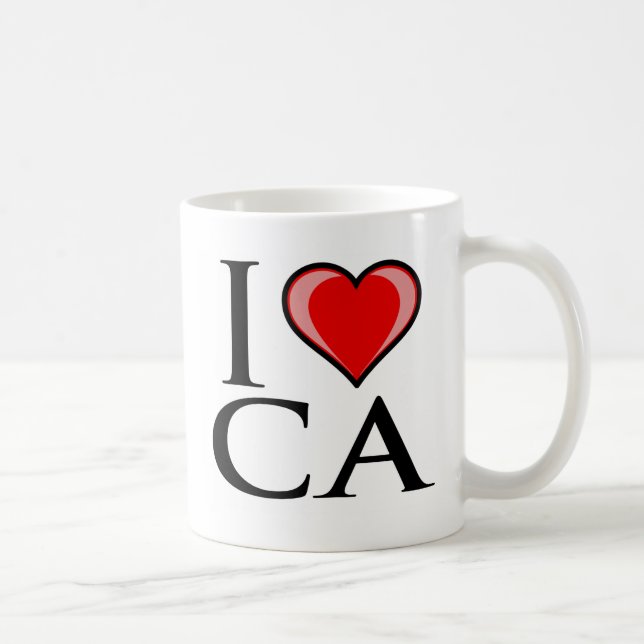I Liebe CA - Kalifornien Tasse (Rechts)