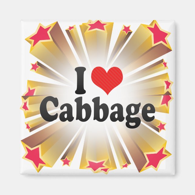 I Liebe Cabbage Magnet (Vorne)
