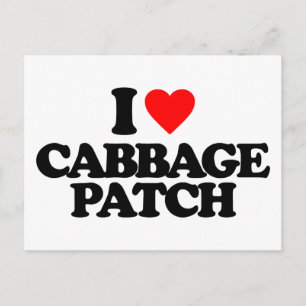 I LIEBE CABBAGE PATCH POSTKARTE