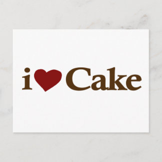 I Liebe Cake Postkarte