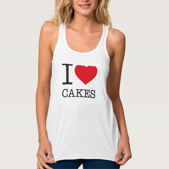 I LIEBE CAKES TANK TOP (Vorderseite)