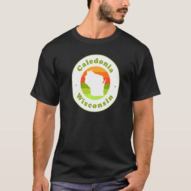 I Liebe Caledonia Wisconsin Wi Vacation Souvenir T-Shirt (Vorderseite)