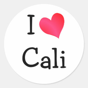 I Liebe Cali Runder Aufkleber