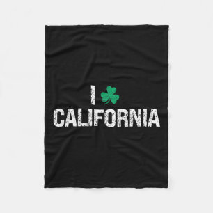 I Liebe California Kleeblatt Clover St. Patrick's Fleecedecke