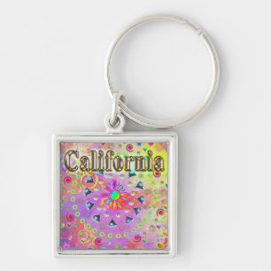 I LIEBE California Lucky Golden Schlüsselanhänger