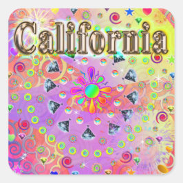 I LIEBE California Lucky Golden Sticker