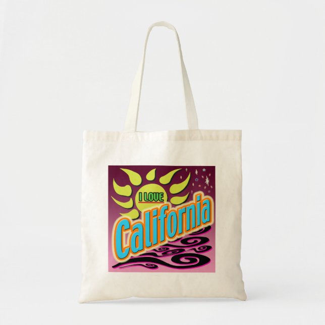 "I LIEBE California" Night Sunshine" Tasche! Tragetasche (Vorne)