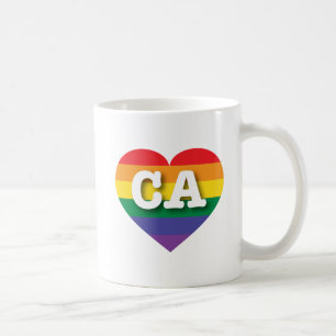 I Liebe California Rainbow Herz Kaffeetasse