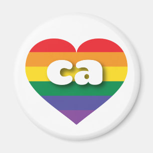 I Liebe California Rainbow Herz Magnet