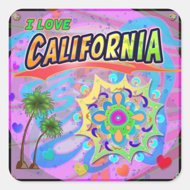 I LIEBE California True Progress Sticker (Vorderseite)