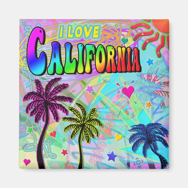 I LIEBE California Vivid Romance Magnet (Vorne)