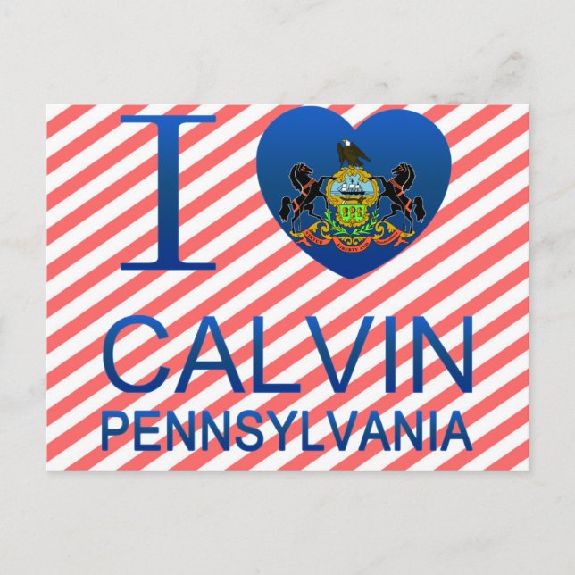 I Liebe Calvin, PA Postkarte (Vorderseite)